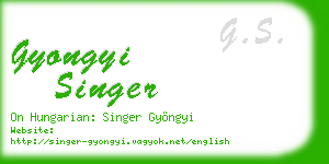 gyongyi singer business card